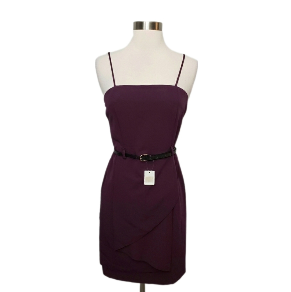NWT Modcloth Small Purple Sheath Dress with Spaghetti Straps